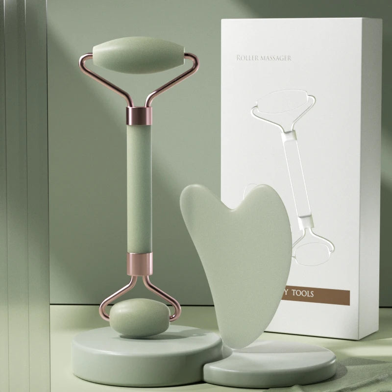 Rouleau en résine massant pour le visage